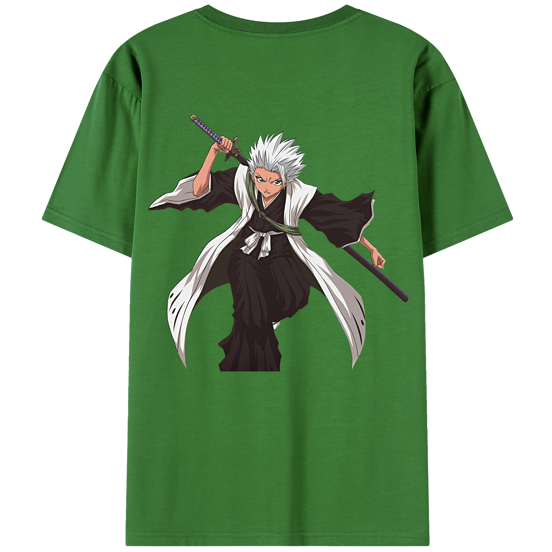 （画像用） ブリーチ 日番谷冬獅郎（ひつがや とうしろう） BLEACH Hitsugaya Toushirou レディース半袖Tシャツ(バックプリント)